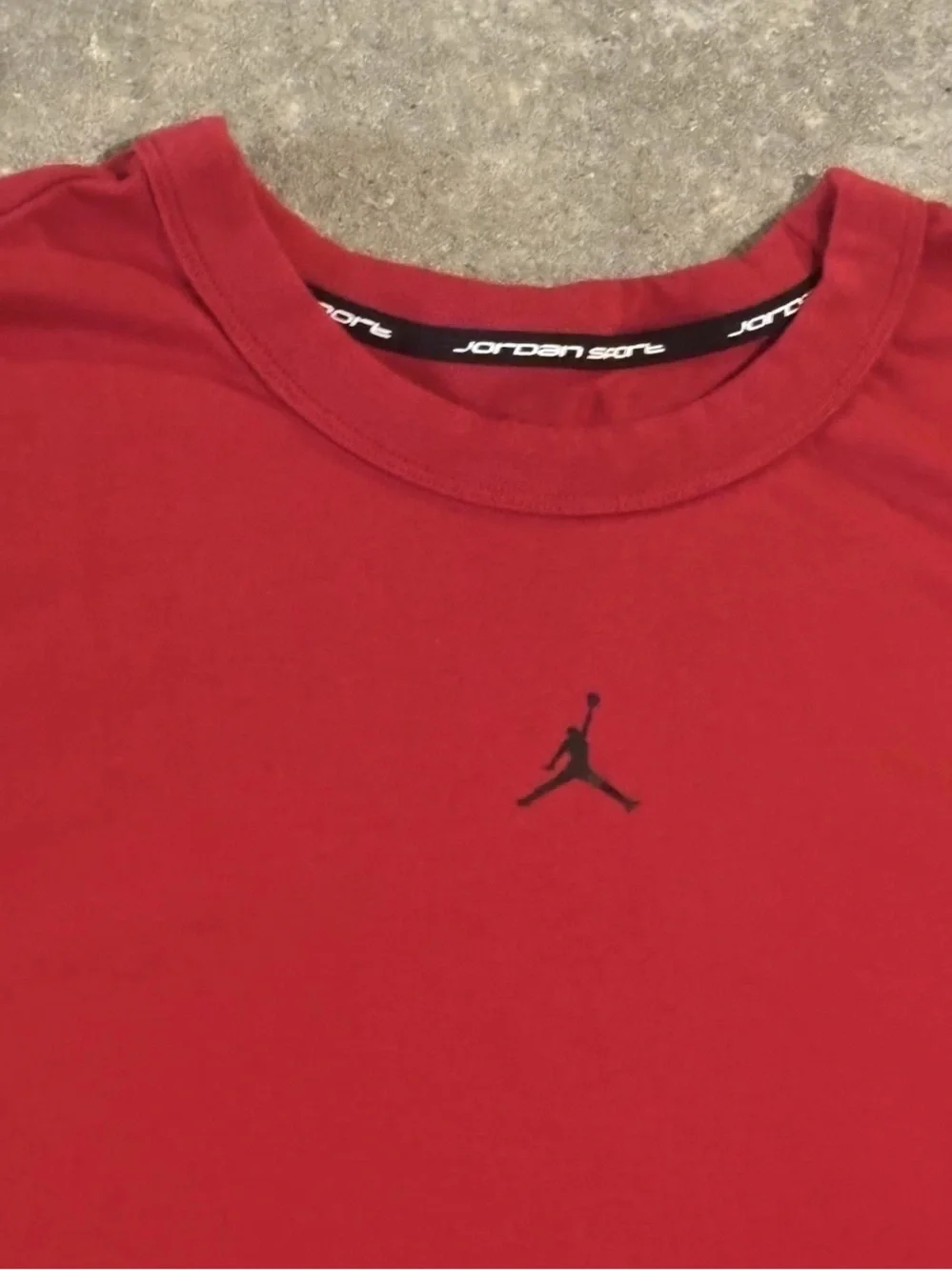 Jordan Dri-Fit Short-Sleeve Jumpman Logo T-Shirt Red Mens SZ.XL